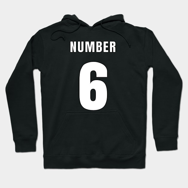 NUMBER 6 FRONT-PRINT Hoodie by mn9